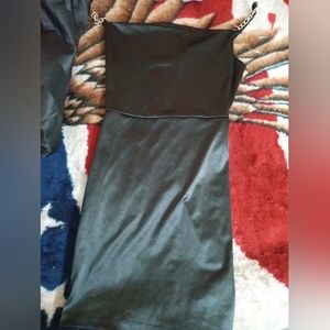 Black medium planet gold dress